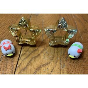 Disney Tsum Tsum Holiday DONALD & DAISY DUCK Medium Figures W/Star Stands